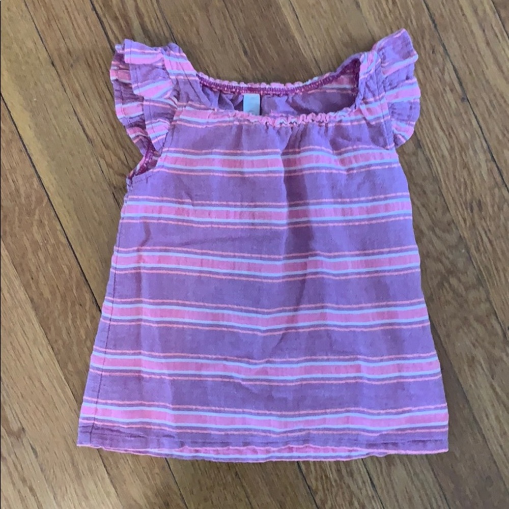 Woven stripe top
